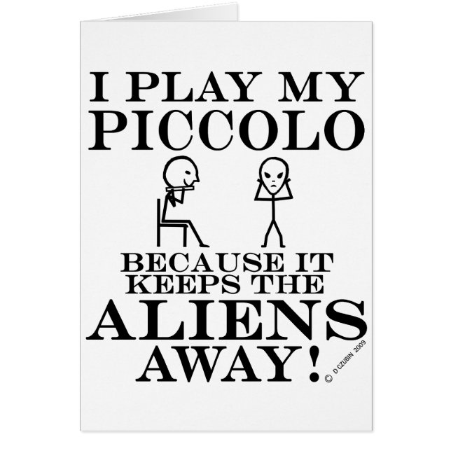 Behållor Utomjordingar Away Piccolo Hälsningskort (Framsidan)