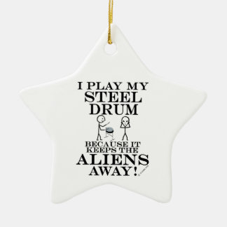 Behållor Utomjordingar Away Steel Drum Ceramic Orn Julgransprydnad Keramik