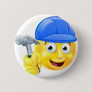 Behändig Emoji för mansnickarebyggmästare Emoti Knapp