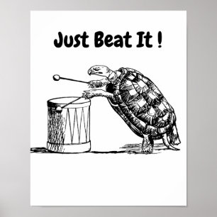 Behandla bara sköldpaddstrumman. poster