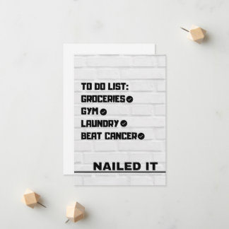 Behandla cancerkort meddelande