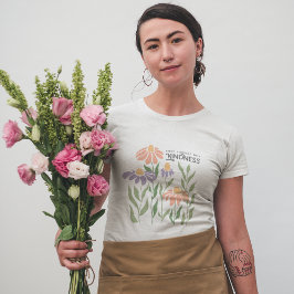 Behandla dig själv med Kindness Boho Blommigt T Shirt