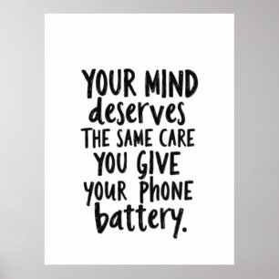 Behandla Din Sinnesstämning Som Din Telefon Batter Poster
