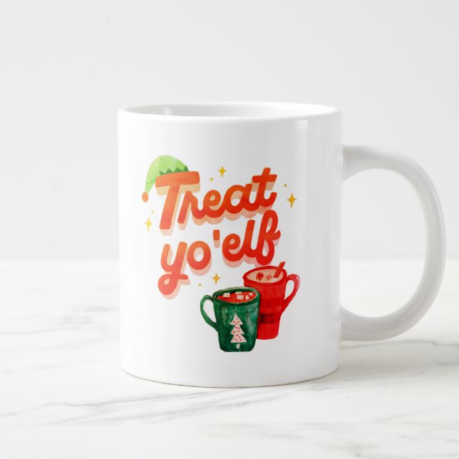 Behandla din tomte jumbo mugg (Höger)