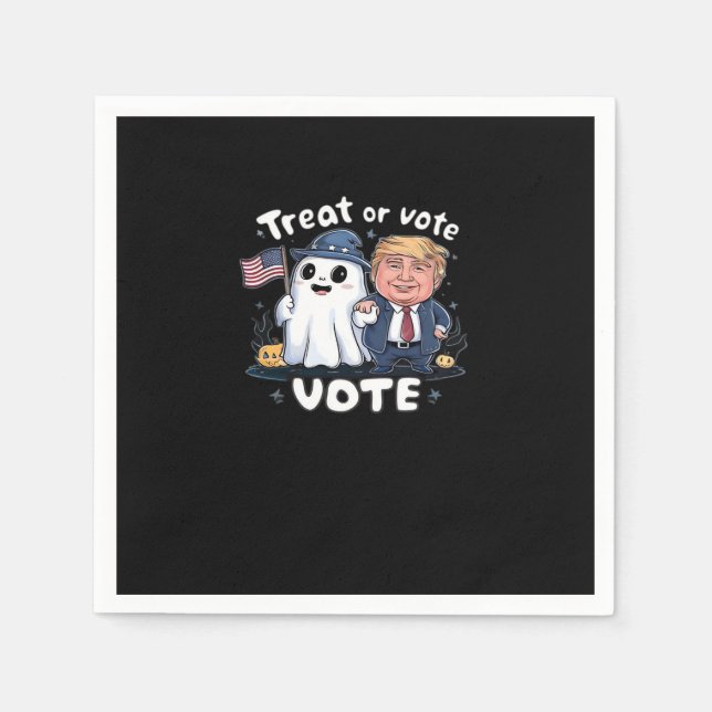 Behandla eller rösta, Spooky Trumpkin, Halloween G Pappersservett (Framsidan)