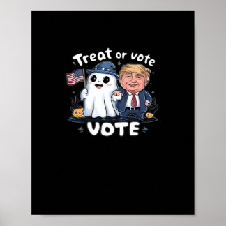 Behandla eller rösta, Spooky Trumpkin, Halloween G Poster