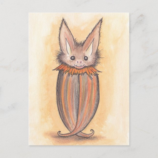 Behandla Fladdermus Vykort (Framsida)