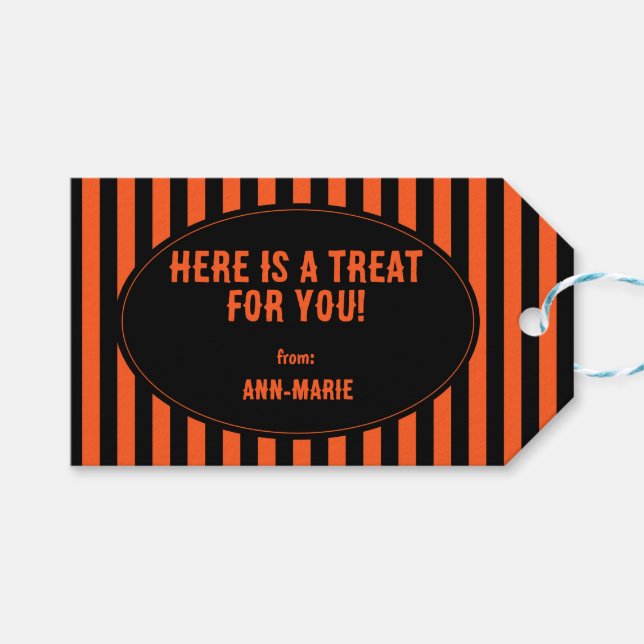 Behandla för dig Halloween Presentetikett (Framsidan (Horisontell))
