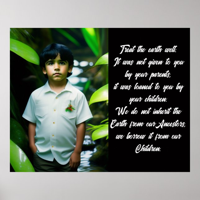 Behandla jordens brunn | Tropical Boy Poster (Framsidan)