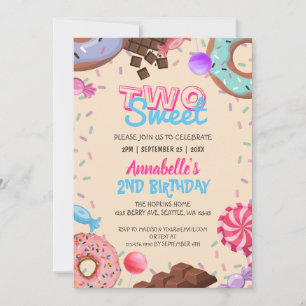 Behandla Kid Chocolate Lollipop Sweet Second Birth Inbjudningar
