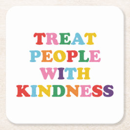Behandla människor med kinditet underlägg papper kvadrat
