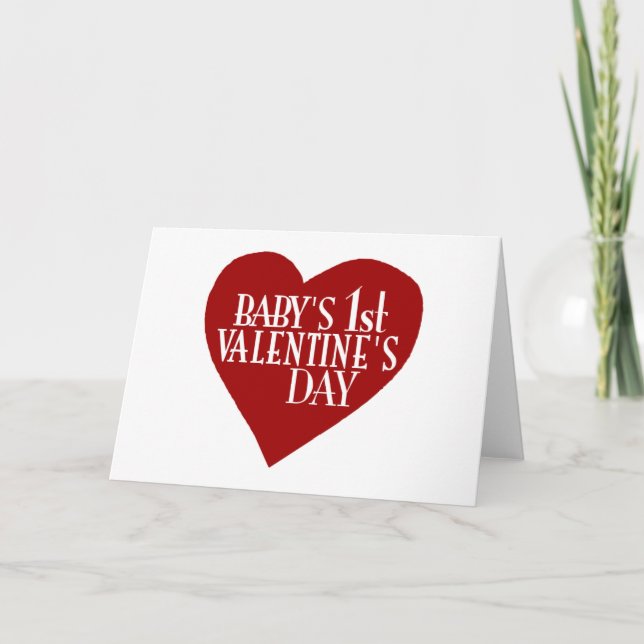 Behandla som ett barn den 1st valentin dag helgkort (Framsida)