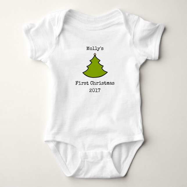 Behandla som ett barn den första julOnsie Tee Shirt (Framsida)