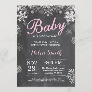 Behandla som ett barn dess baby shower för flickan inbjudningar