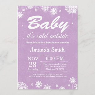 Behandla som ett barn dess kalla baby shower för inbjudningar