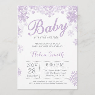 Behandla som ett barn dess kalla baby shower för inbjudningar