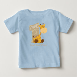 Behandla som ett barn giraffet och numrera en t shirt