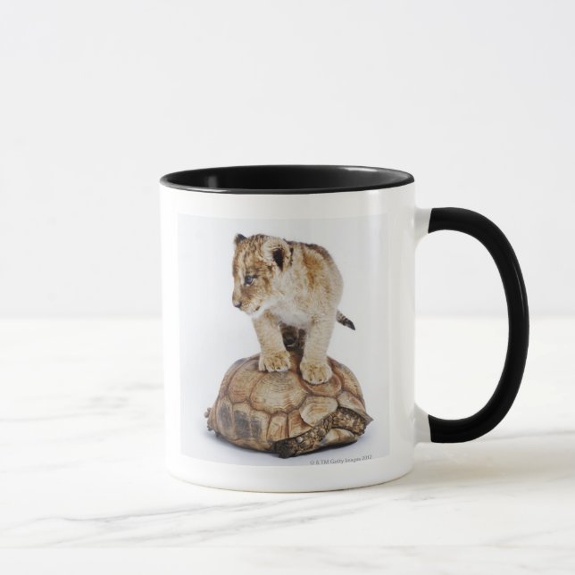 Behandla som ett barn lejont anseende på mugg (Höger)