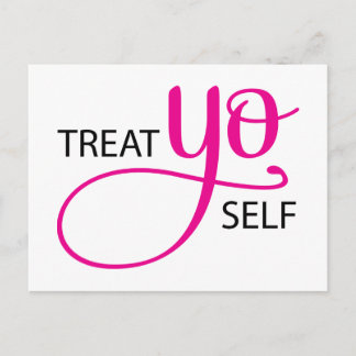 Behandla Ung Self Rosa Vykort