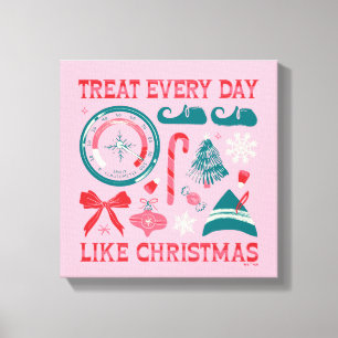 Behandla varje dag som jul canvastryck