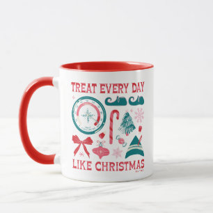 Behandla varje dag som jul mugg