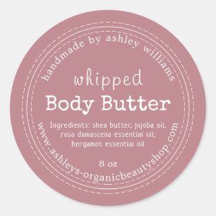 Behandlad body Butter Organic Business Dusty Ro Runt Klistermärke