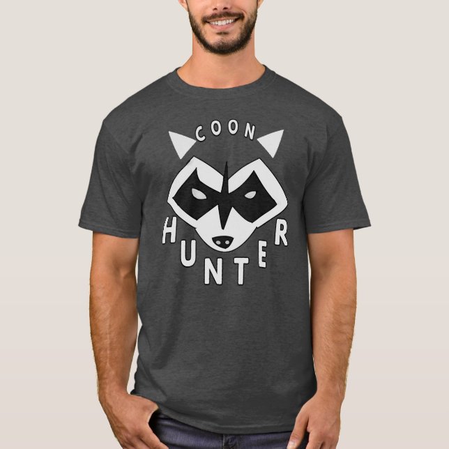 Behandlade Coon Hunter Night Life Hunting Raccoons T Shirt (Framsida)