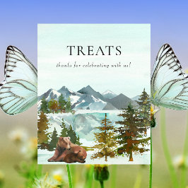 Behandlar Bord Äventyr Rustic Bears Baby Shower Poster