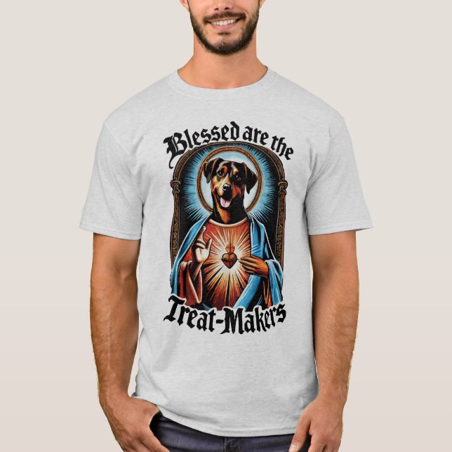 Behandlarna, den vackra Heligan Dog Humor T Shirt (Framsida)