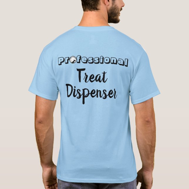 Behandlarskjorta för Måne Hund T Shirt (Baksida)