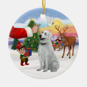 Behandling av en Anatolisk shepherd Julgransprydnad Keramik