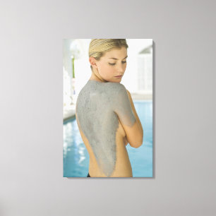 Behandling av kvinnor som får spa canvastryck