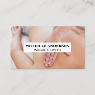 Behandling av massage med patienten visitkort