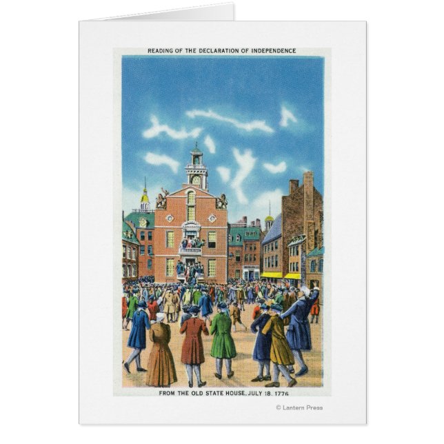 Behandling av självständighetsförklaringen hälsningskort (Framsidan)