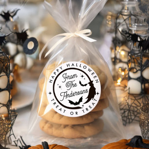 Behandling eller behandling för Happy halloween av Runt Klistermärke