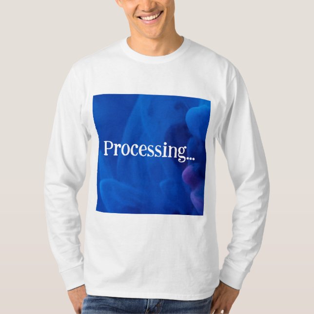 Behandling i blå bakgrund t shirt (Framsida)