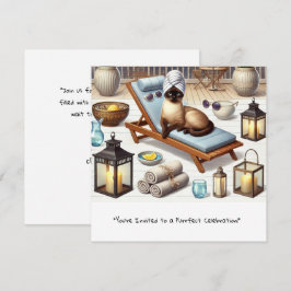 Behandling med Spa Cat Themes för Cat Lovers Spara Datumet