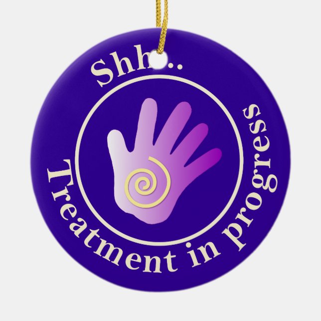 Behandling Yin Yang Door Hanger Yang Julgransprydnad Keramik (Framsidan)