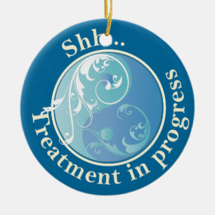 Behandling Yin Yang Door Hanger Yang Julgransprydnad Keramik