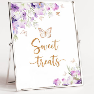 Behandlingen av Lila butterfly-godis från vilda bl Poster