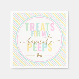 Behandlingen för min peeps-Påskhare Pastel Rand Pappersservett