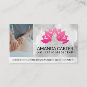 Behandlingens Ge ryggmassage Spa-ikon Visitkort