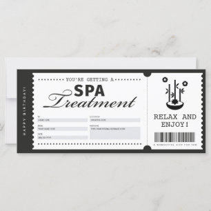 Behandlingsintyg för gift-kuponger för spa-dag-mas