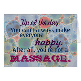 Behandlingsklient för kute- och massabehandling hälsningskort