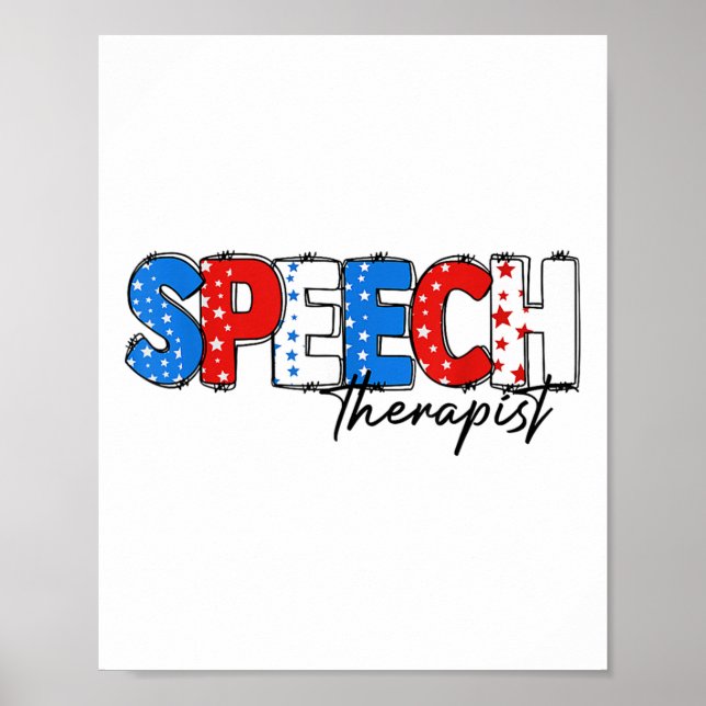 Behandlingsterapist 4 juli Slp Tal-patologi Poster (Framsidan)