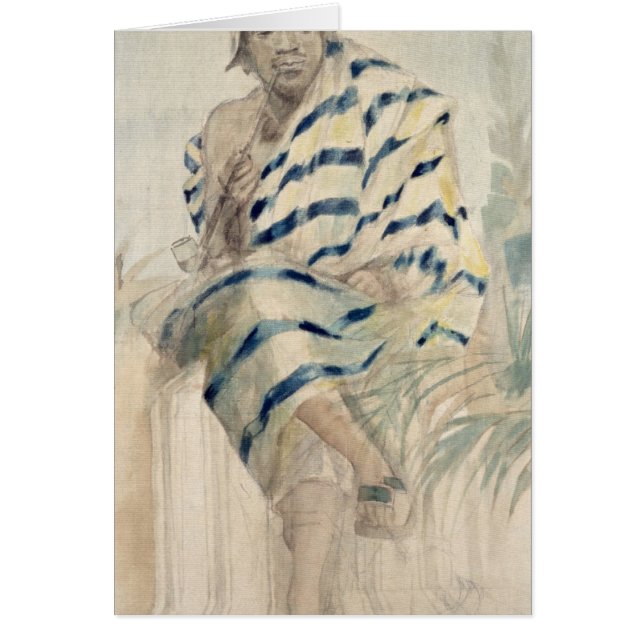 Behanzin den sist kungen av Dahomey Hälsningskort (Framsidan)