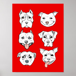 "Behar Pittie Pittie!", Hundteckningmönster Poster