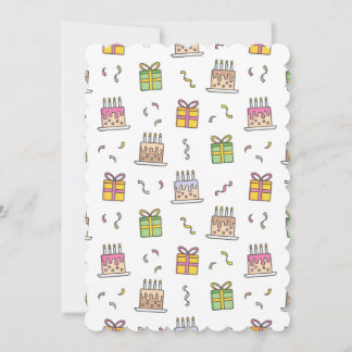 Behärsk födelsedag mönster inbjudningar