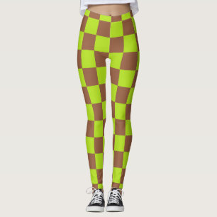 Behärskad grön och brun leggings