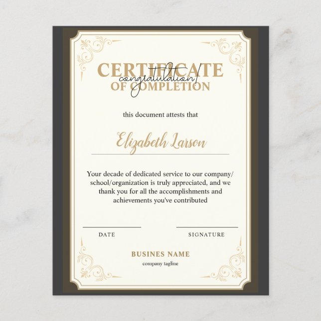 Behärskande certifikat för grundläggande fullborda (Framsida)